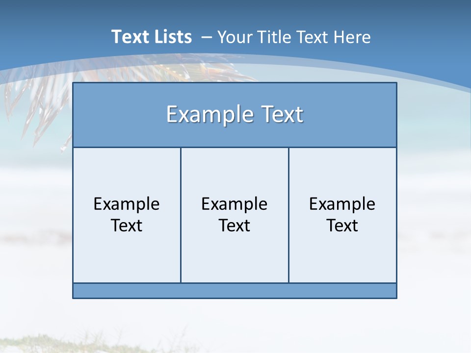Vacation Turquoise Together PowerPoint Template