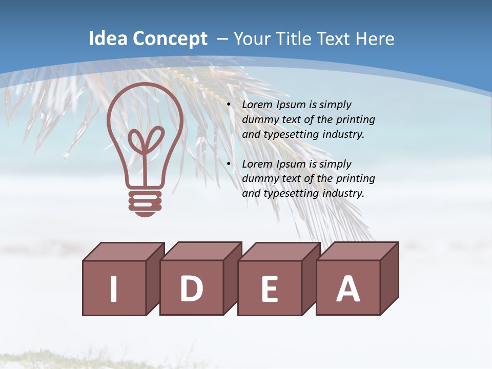 Vacation Turquoise Together PowerPoint Template