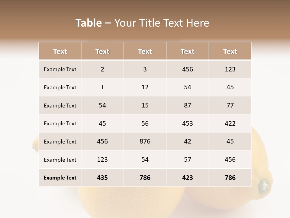 Leaf Food Half PowerPoint Template