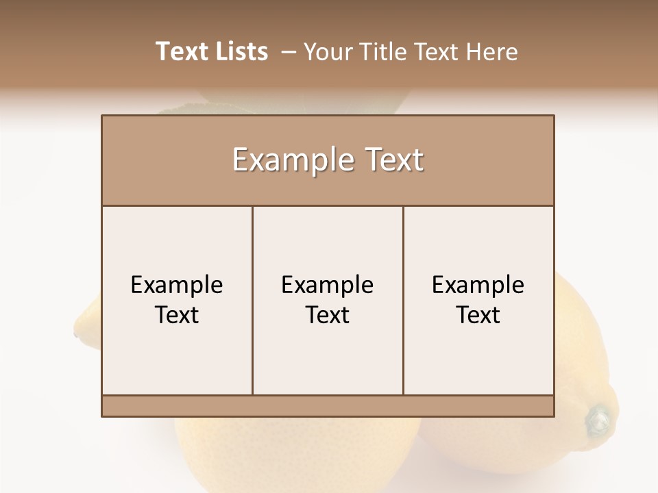 Leaf Food Half PowerPoint Template