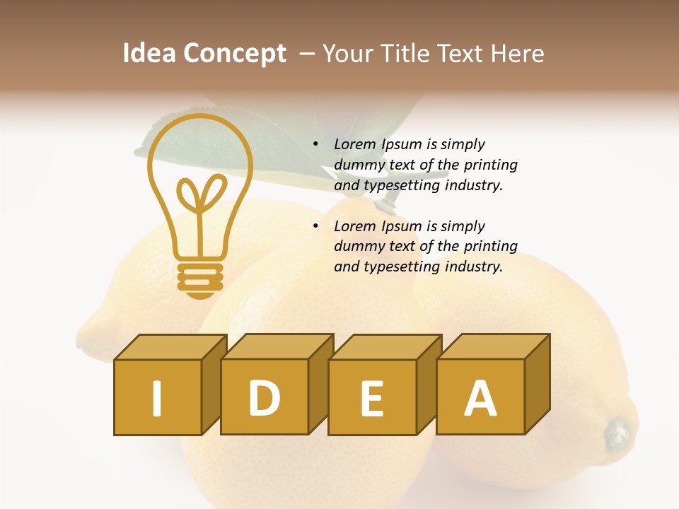 Leaf Food Half PowerPoint Template