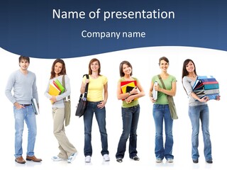 Female People School PowerPoint Template