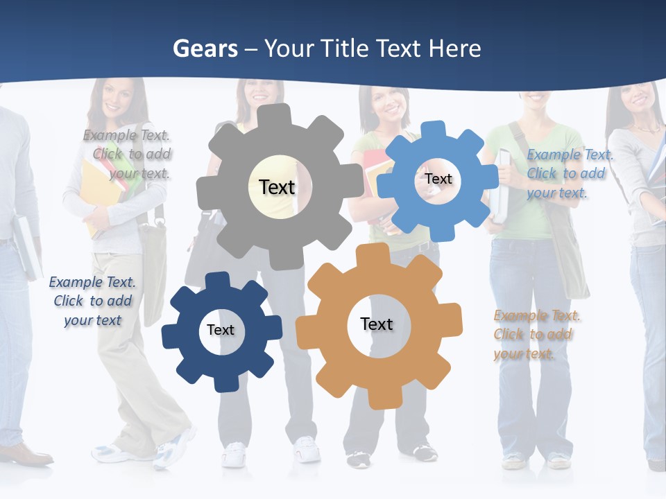 Female People School PowerPoint Template