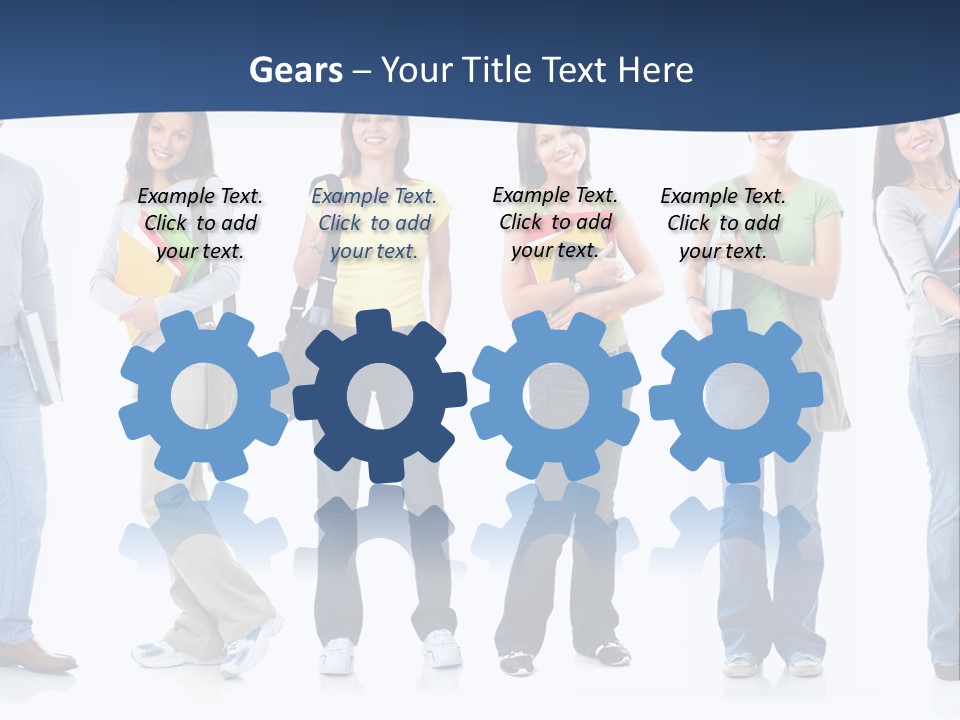 Female People School PowerPoint Template