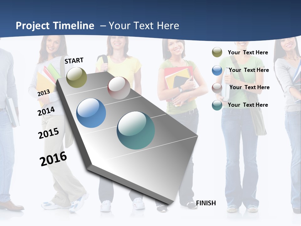 Female People School PowerPoint Template