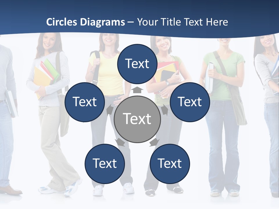 Female People School PowerPoint Template