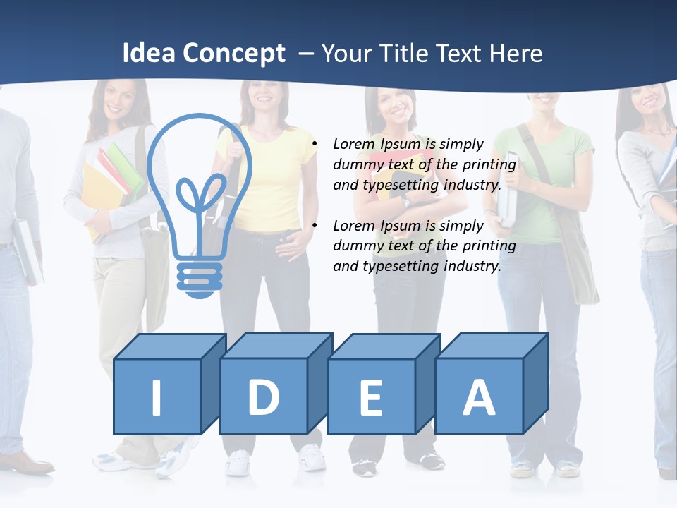 Female People School PowerPoint Template