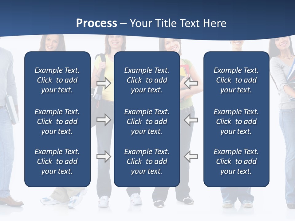 Female People School PowerPoint Template
