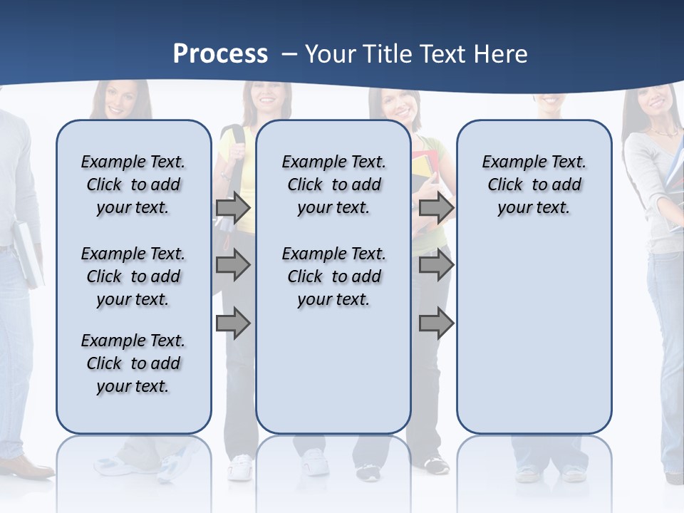 Female People School PowerPoint Template