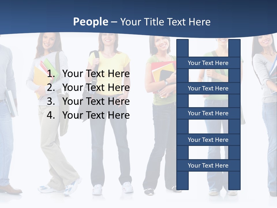 Female People School PowerPoint Template