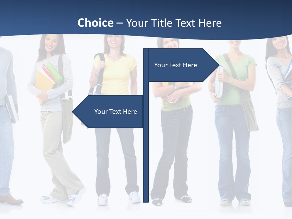 Female People School PowerPoint Template