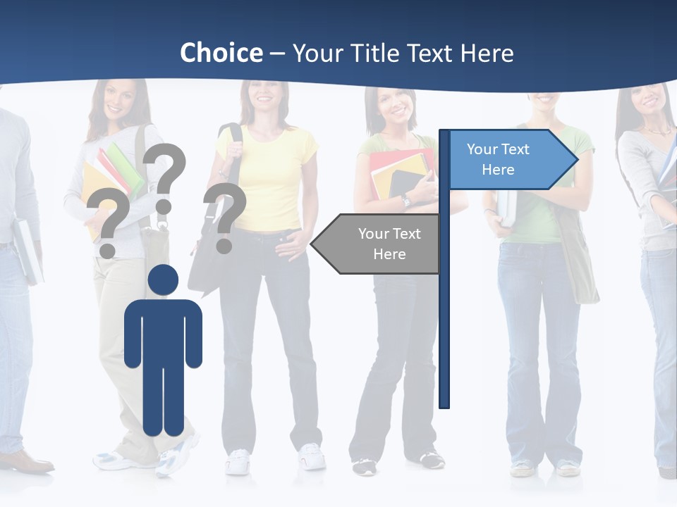 Female People School PowerPoint Template