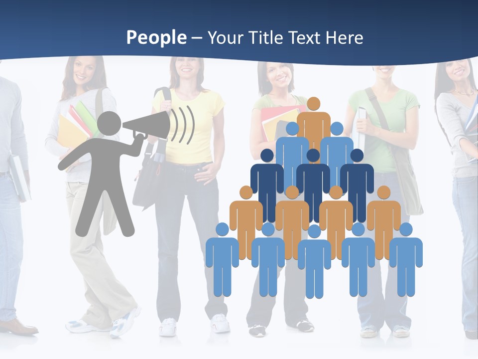 Female People School PowerPoint Template