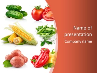 Corn Isolated Green PowerPoint Template