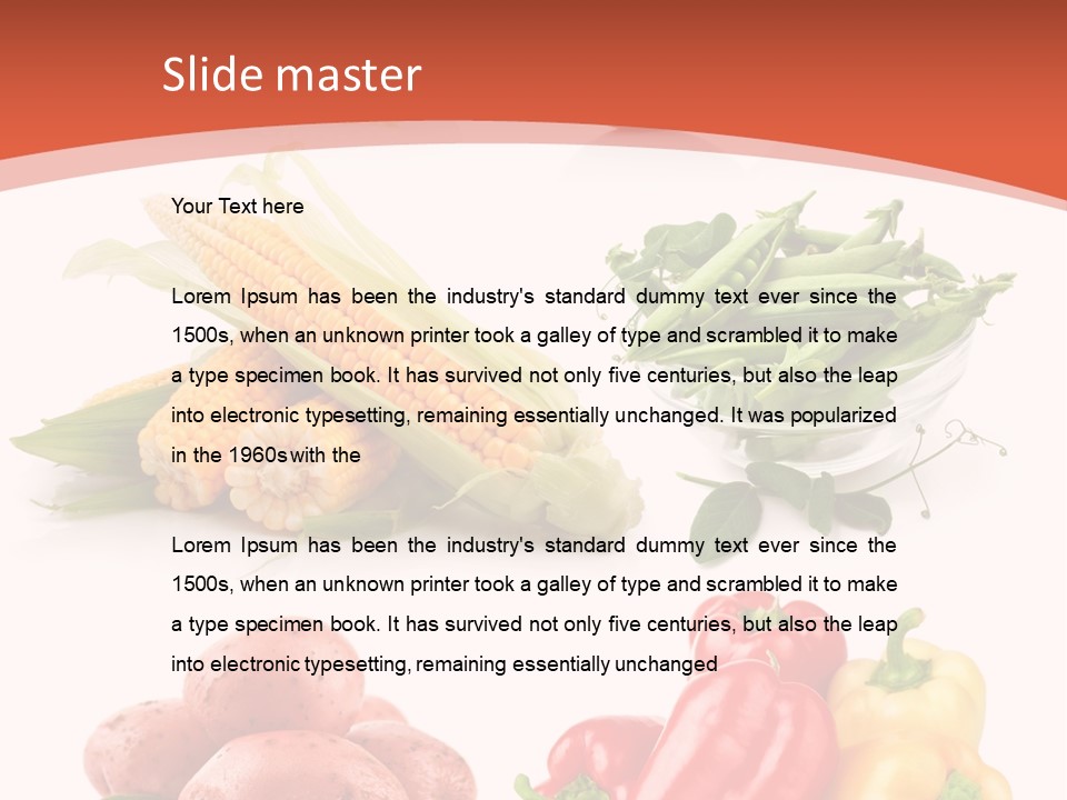 Corn Isolated Green PowerPoint Template