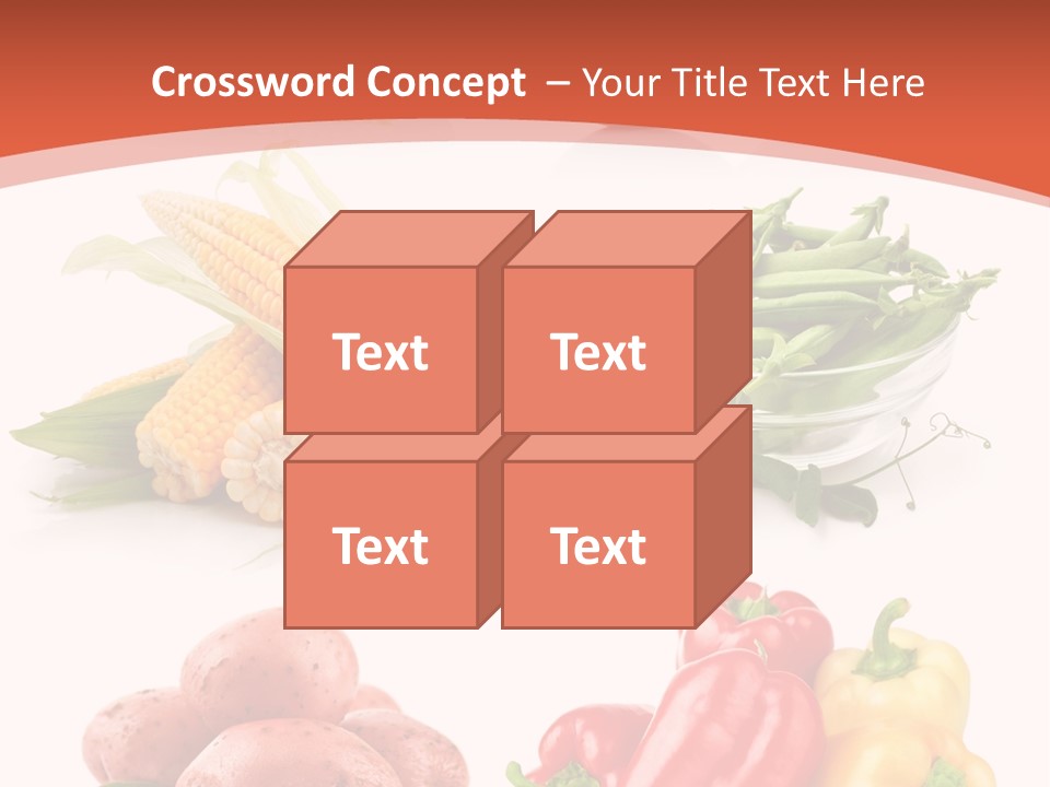 Corn Isolated Green PowerPoint Template