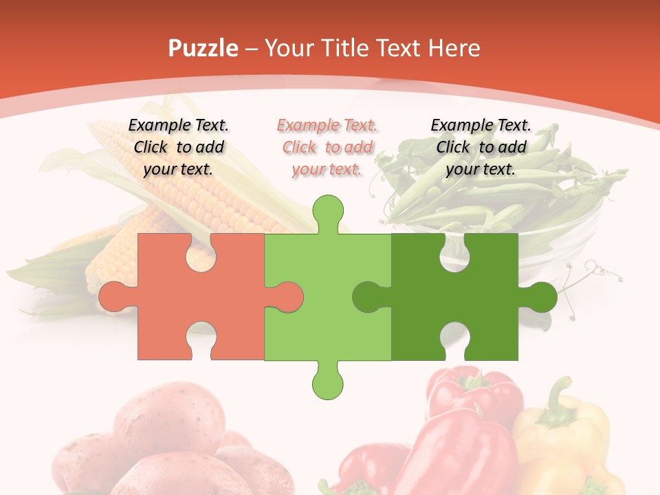 Corn Isolated Green PowerPoint Template