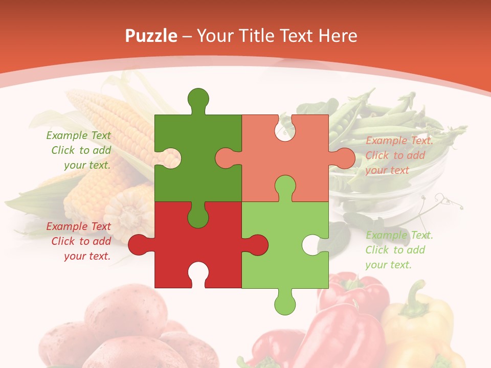 Corn Isolated Green PowerPoint Template