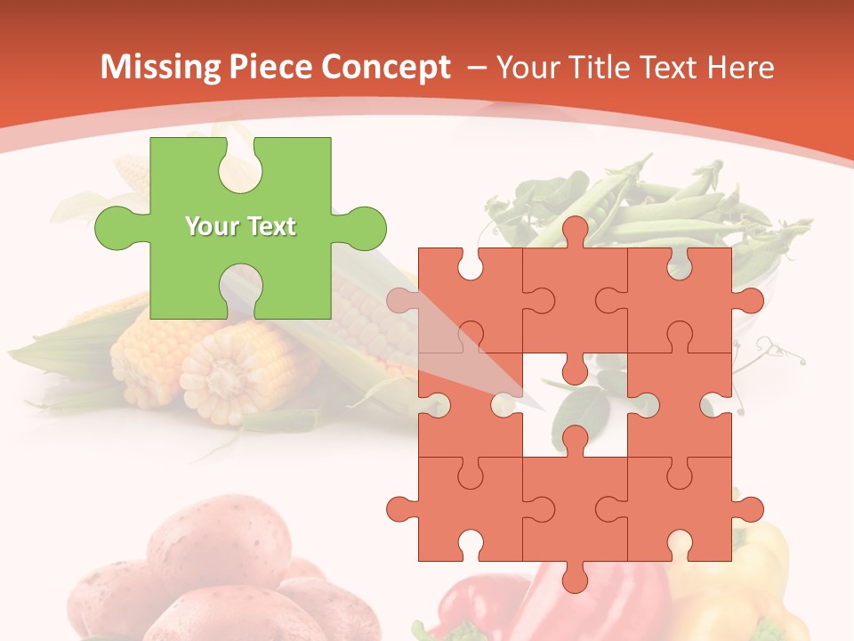 Corn Isolated Green PowerPoint Template