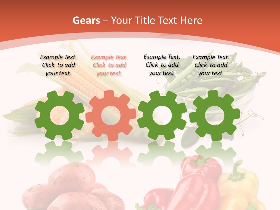 Corn Isolated Green PowerPoint Template