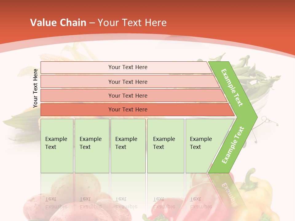 Corn Isolated Green PowerPoint Template
