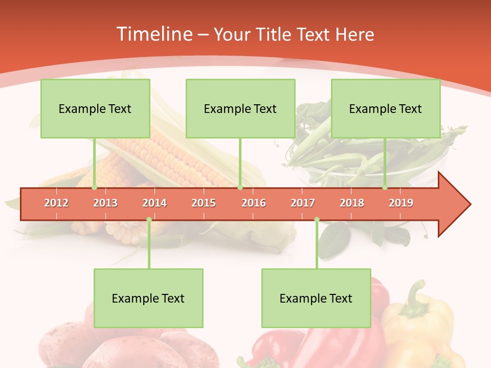 Corn Isolated Green PowerPoint Template