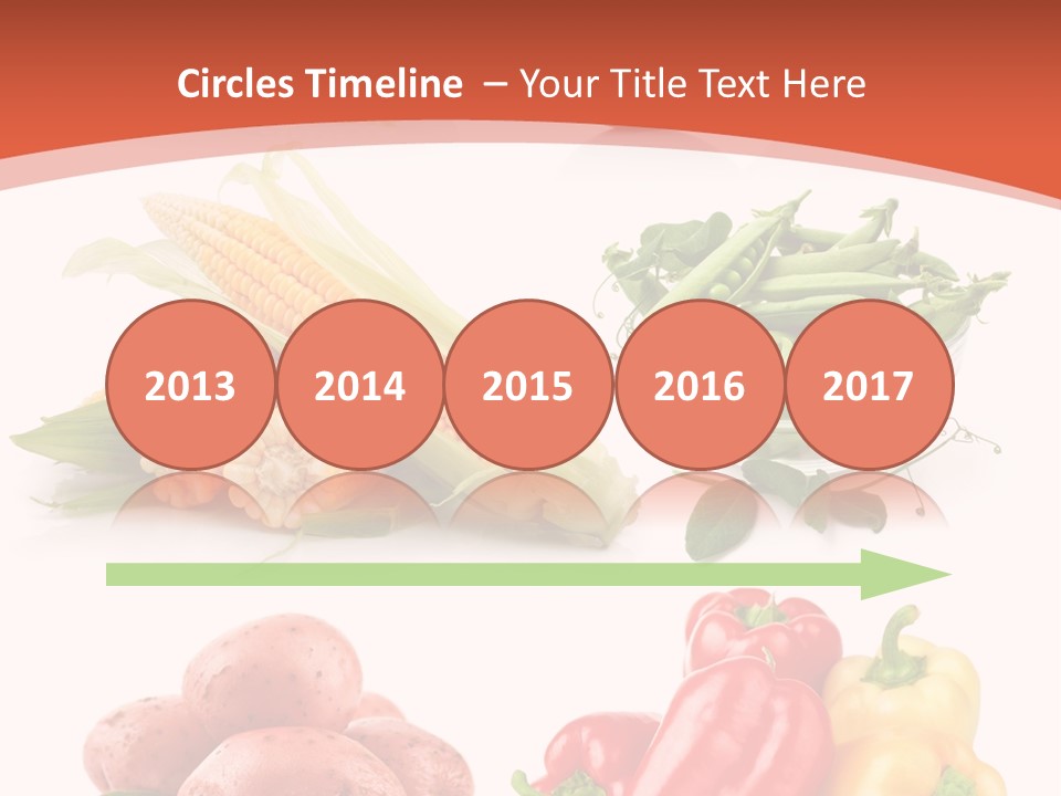 Corn Isolated Green PowerPoint Template