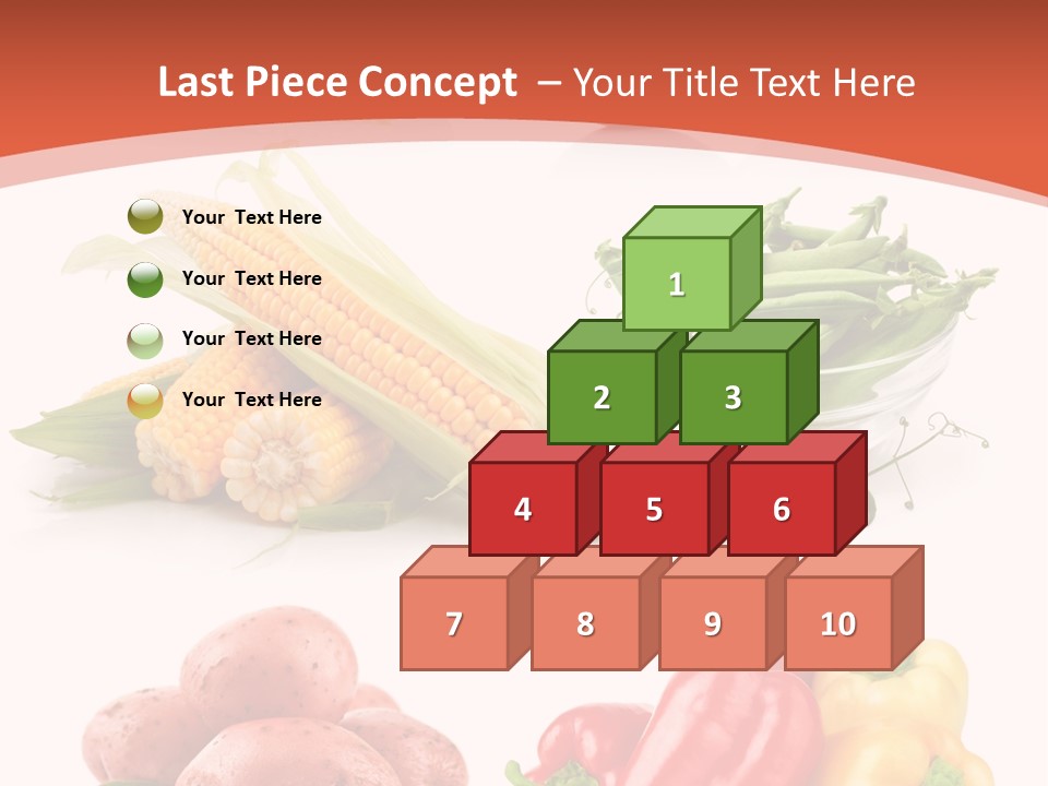 Corn Isolated Green PowerPoint Template