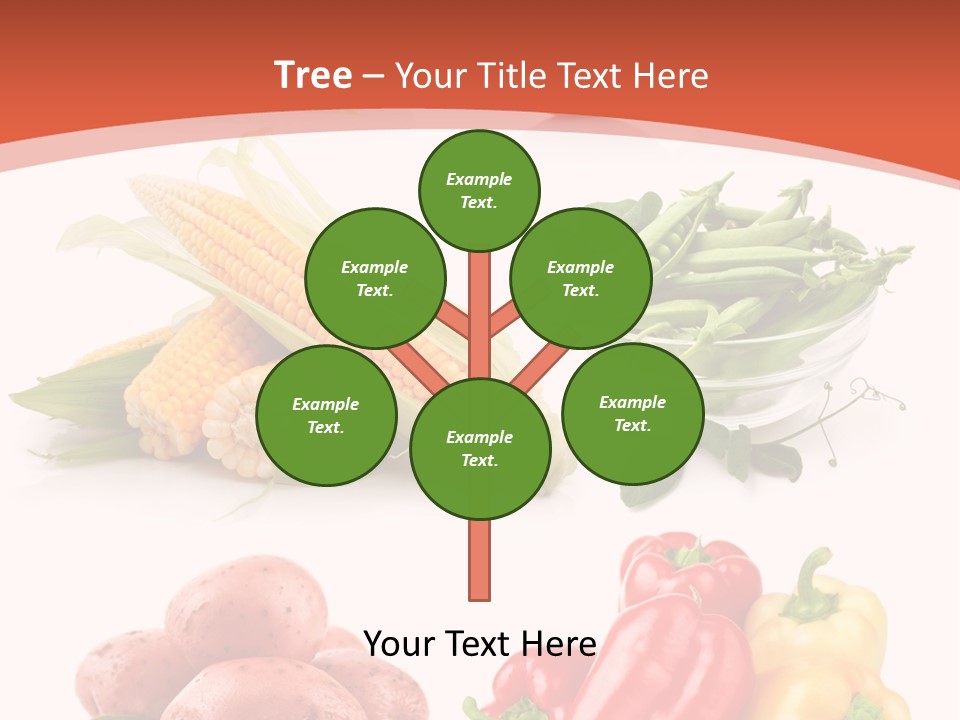 Corn Isolated Green PowerPoint Template