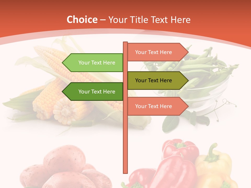 Corn Isolated Green PowerPoint Template