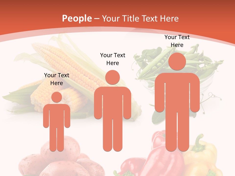 Corn Isolated Green PowerPoint Template