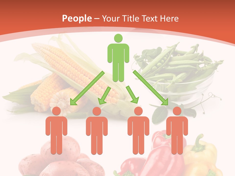 Corn Isolated Green PowerPoint Template