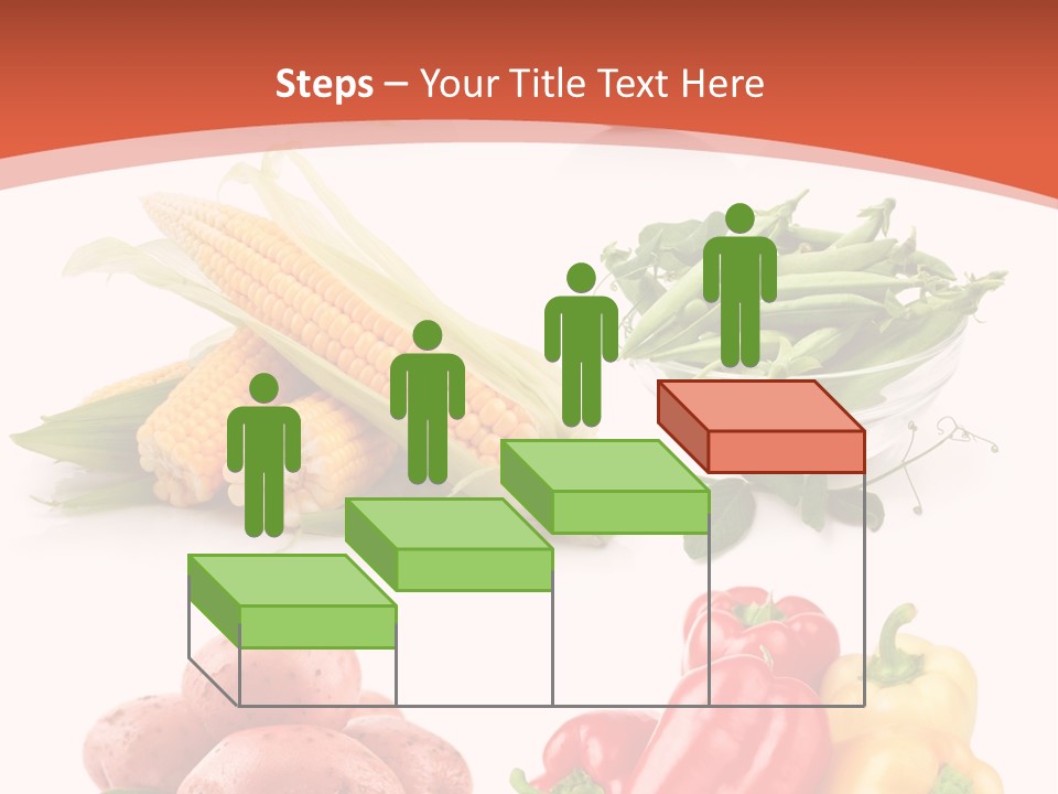 Corn Isolated Green PowerPoint Template