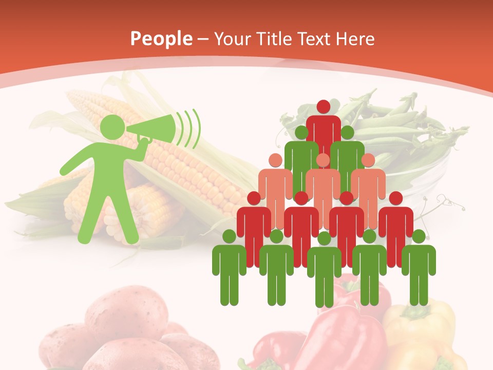 Corn Isolated Green PowerPoint Template