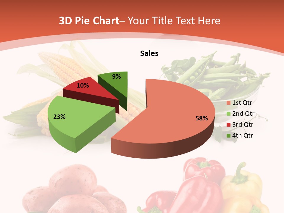Corn Isolated Green PowerPoint Template