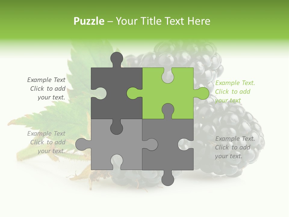 Healthy Eating Black Branch PowerPoint Template