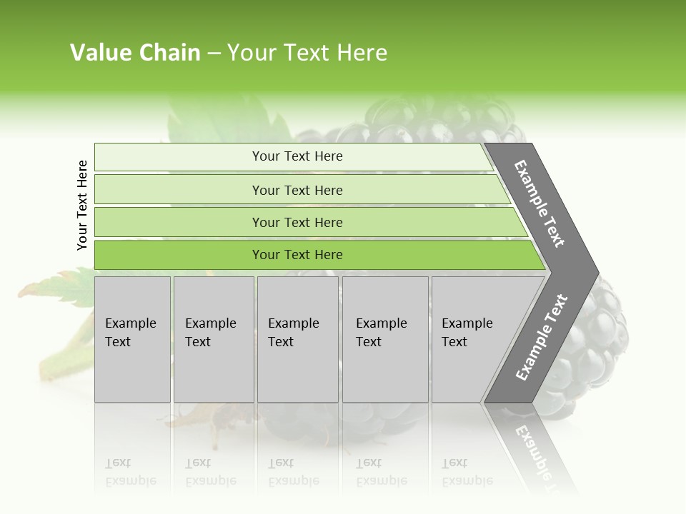 Healthy Eating Black Branch PowerPoint Template