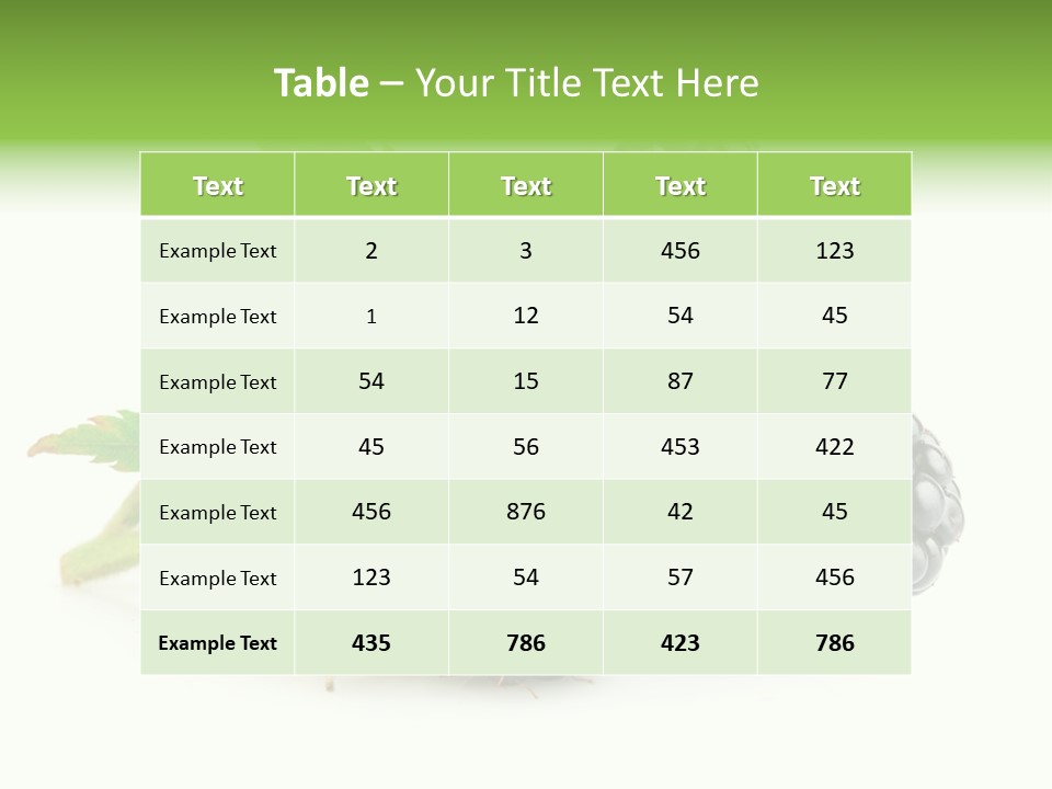 Healthy Eating Black Branch PowerPoint Template