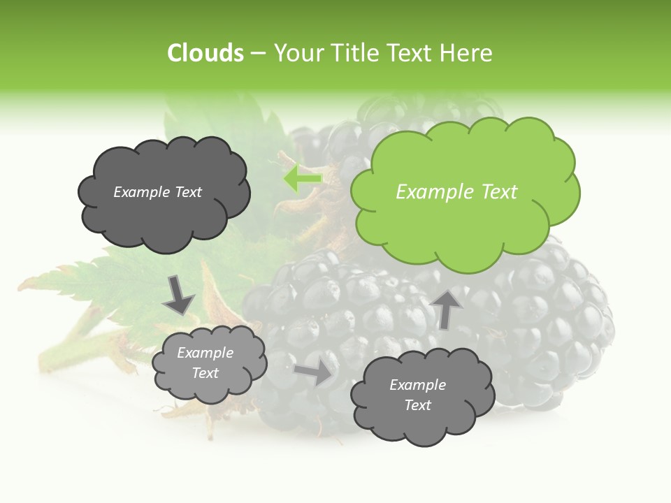 Healthy Eating Black Branch PowerPoint Template