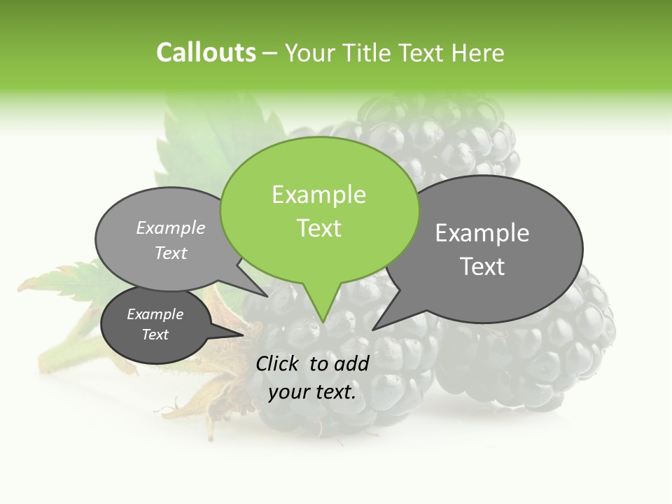 Healthy Eating Black Branch PowerPoint Template