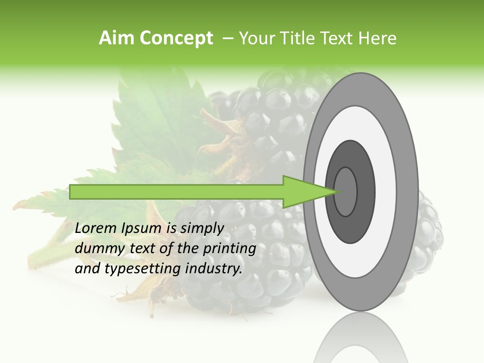 Healthy Eating Black Branch PowerPoint Template