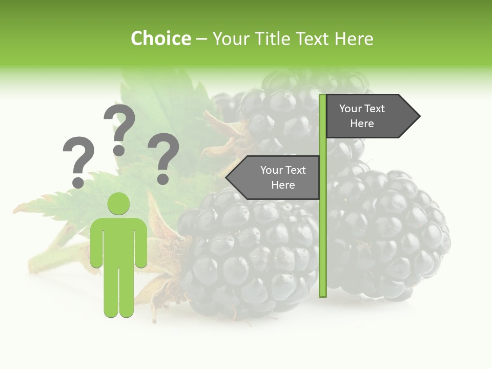 Healthy Eating Black Branch PowerPoint Template