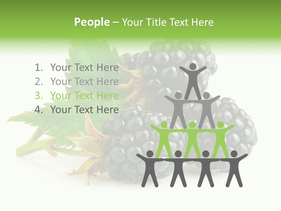 Healthy Eating Black Branch PowerPoint Template