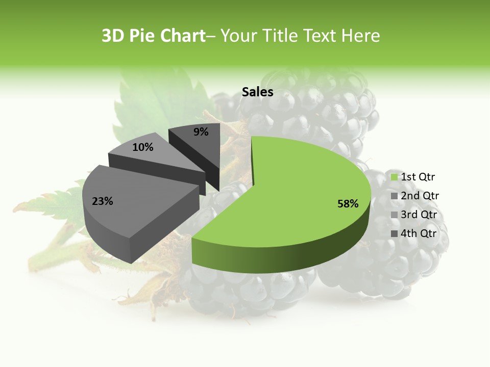 Healthy Eating Black Branch PowerPoint Template