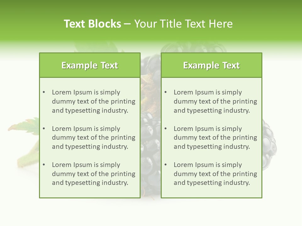 Three Nutrition Nature PowerPoint Template