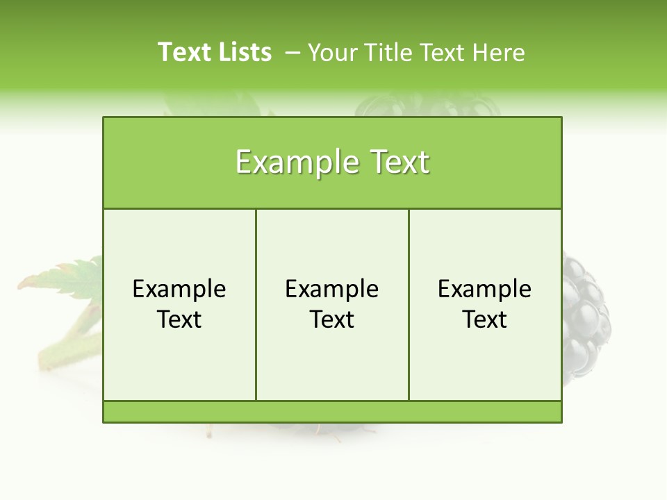 Three Nutrition Nature PowerPoint Template