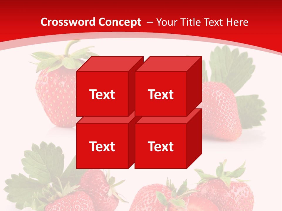 Blooming Strawberry Food PowerPoint Template