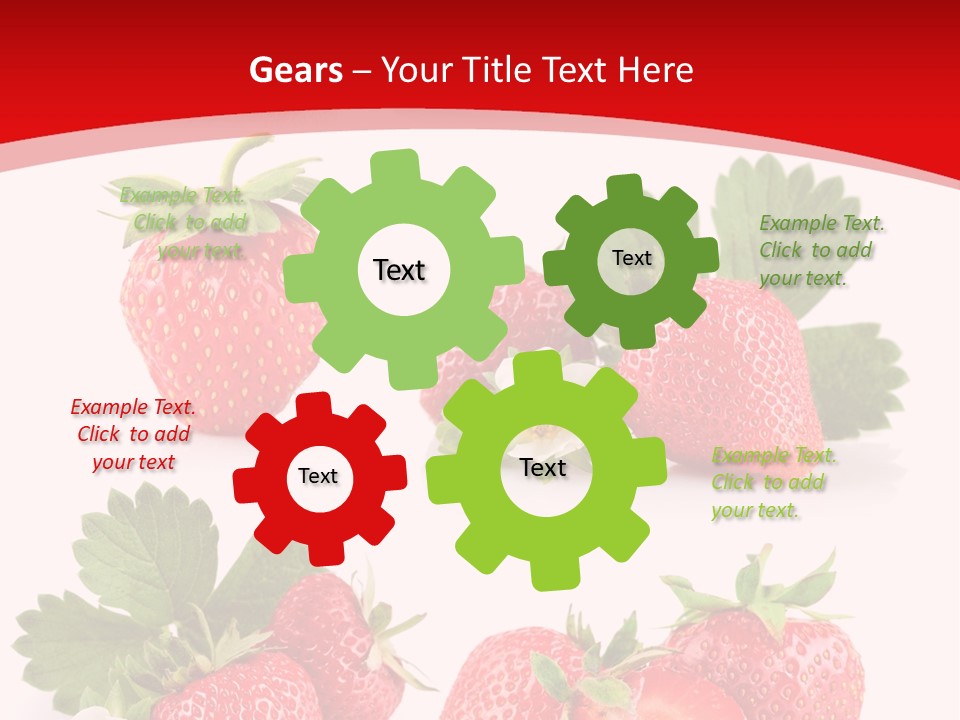 Blooming Strawberry Food PowerPoint Template