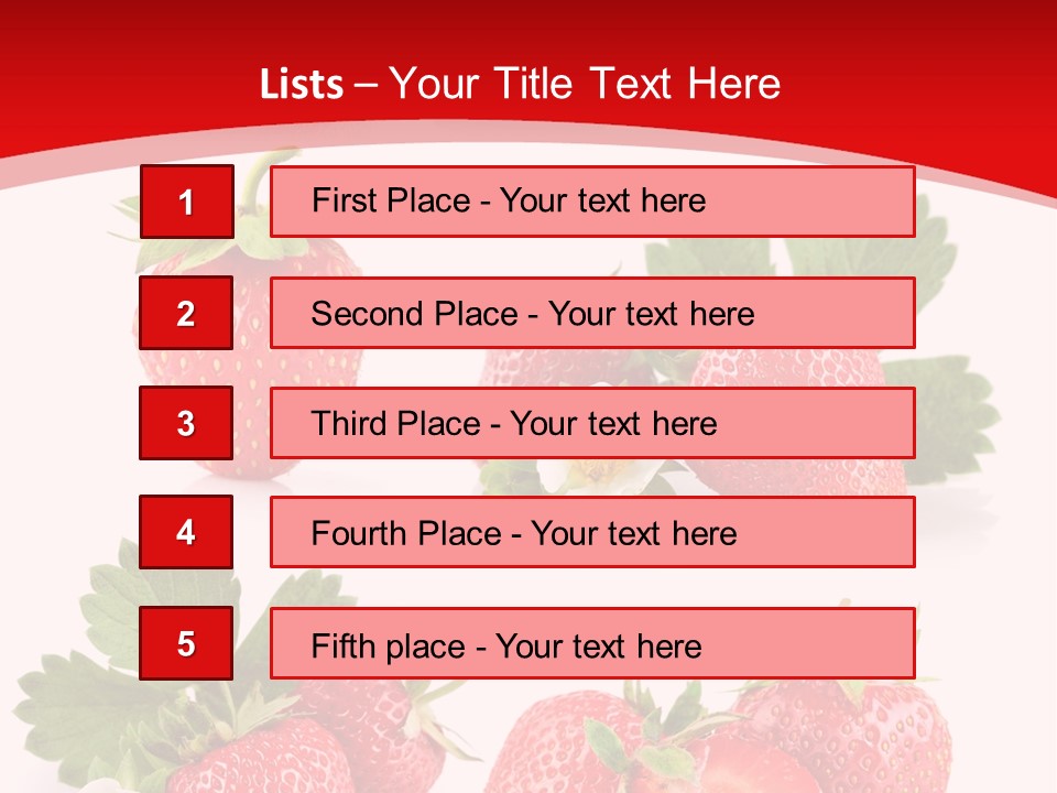 Blooming Strawberry Food PowerPoint Template