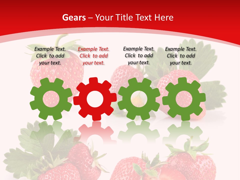 Blooming Strawberry Food PowerPoint Template